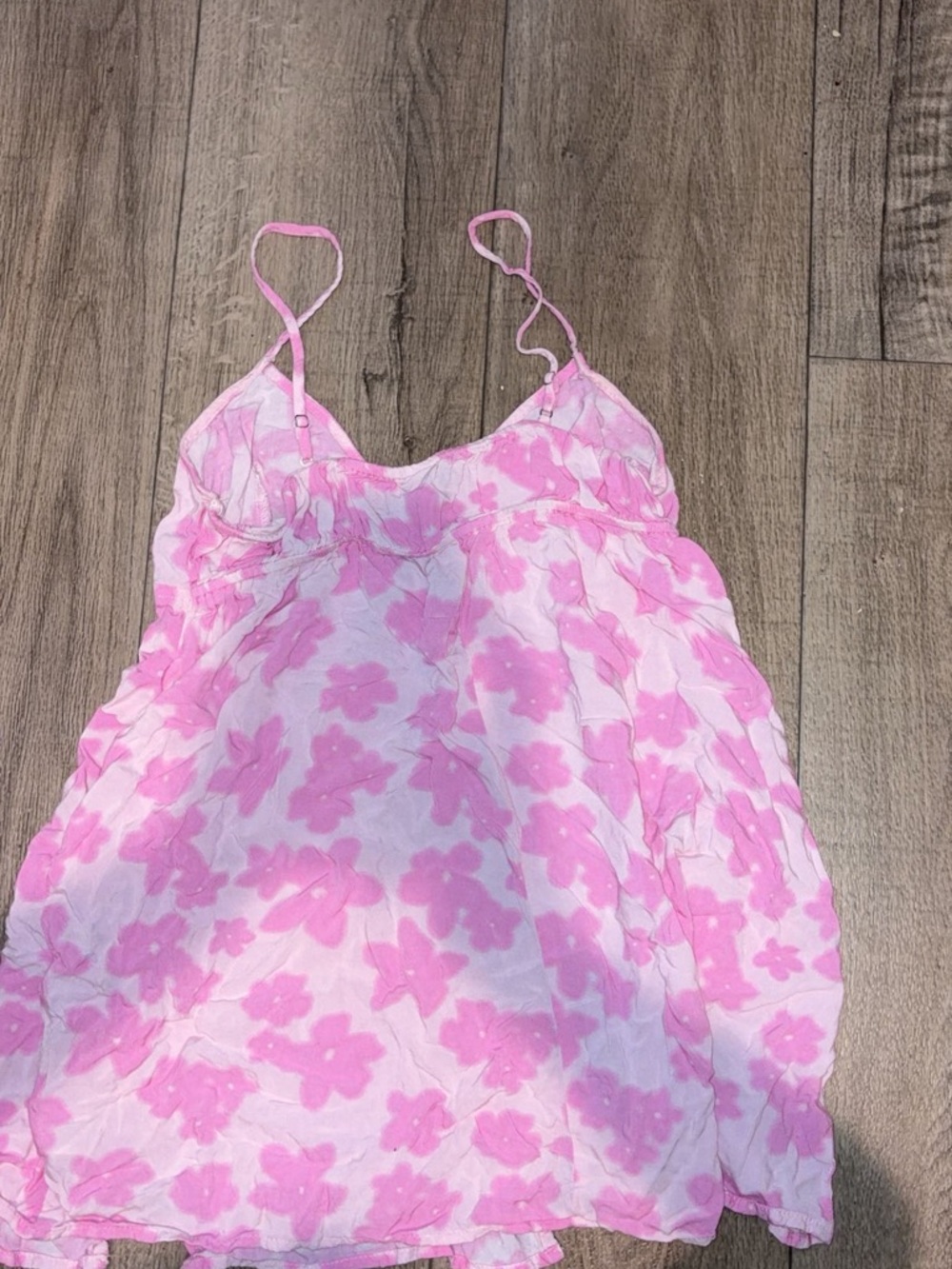 Wild fable pink floral mini dress: size large - 2 slits by legs